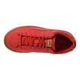 thumbnail image 5 of Puma Basket Platform Woven Women's Shoes High Risk Red/Gold 364847-01, 5 of 6