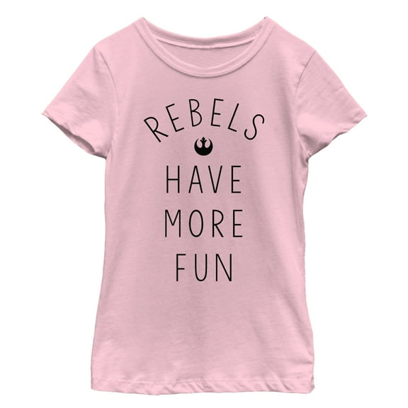 Girl's Star Wars The Force Awakens Rebels Have More Fun Logo Graphic Tee Light Pink X Small