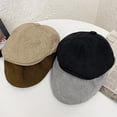 thumbnail image 4 of MEICHEN Men's Summer Casual Newsboy Hat Solid Color Comfortable Artist Cap Fall Fashion Beret Hat, 4 of 4