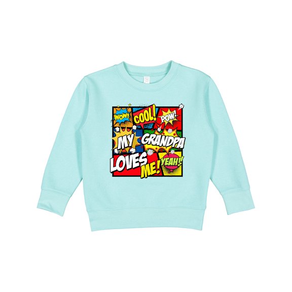 Inktastic My Grandpa Loves Me Superhero Toddler Sweatshirt