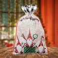 thumbnail image 6 of Christmas Drawstring Gift Bags 2-Pack, 22x14 Inch Linen-like Reusable Storage Bags with Gnome & Plaid Design for Holiday Wrapping Multicolor, 6 of 6