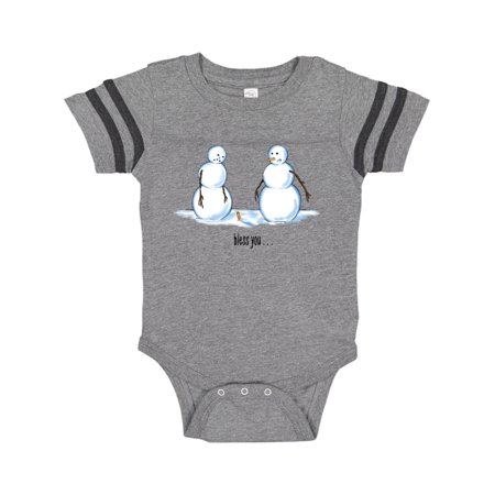 

Inktastic Bless You Sneezing Snowman Gift Baby Boy or Baby Girl Bodysuit