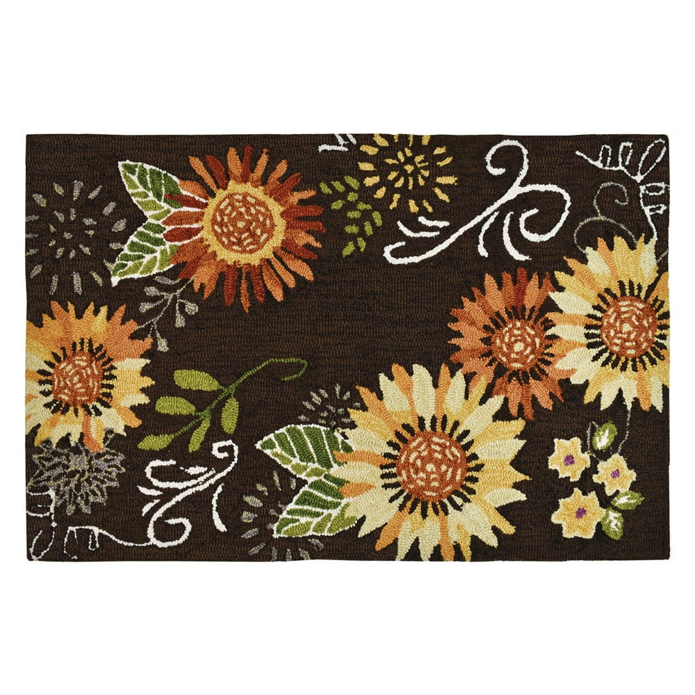 Homefires Sunflowers Indoor Accent Rug