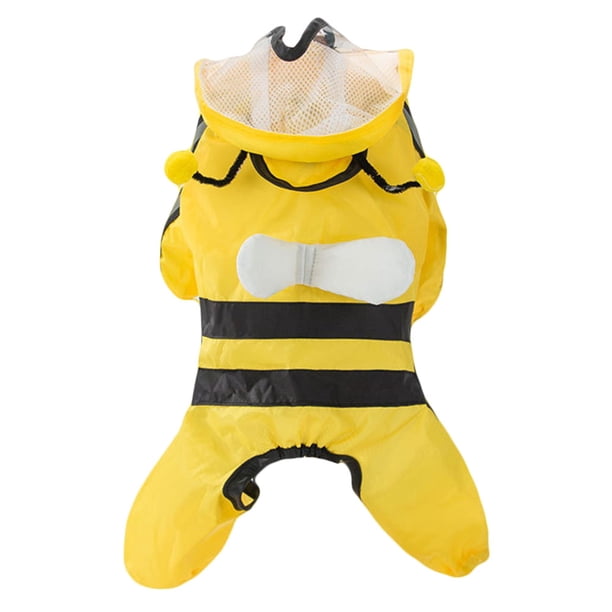 1 impermeable con capucha y forma de abeja para mascotas, elegante impermeable para perros.