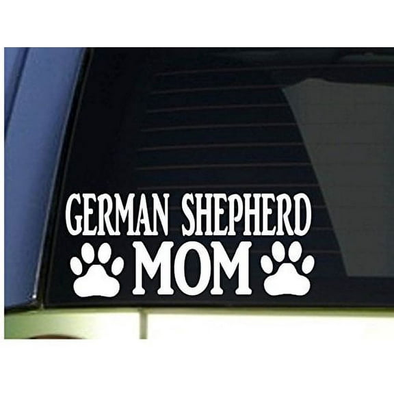 German Shepherd Mom sticker *H338* 8.5 inch wide vinyl schutzhund
