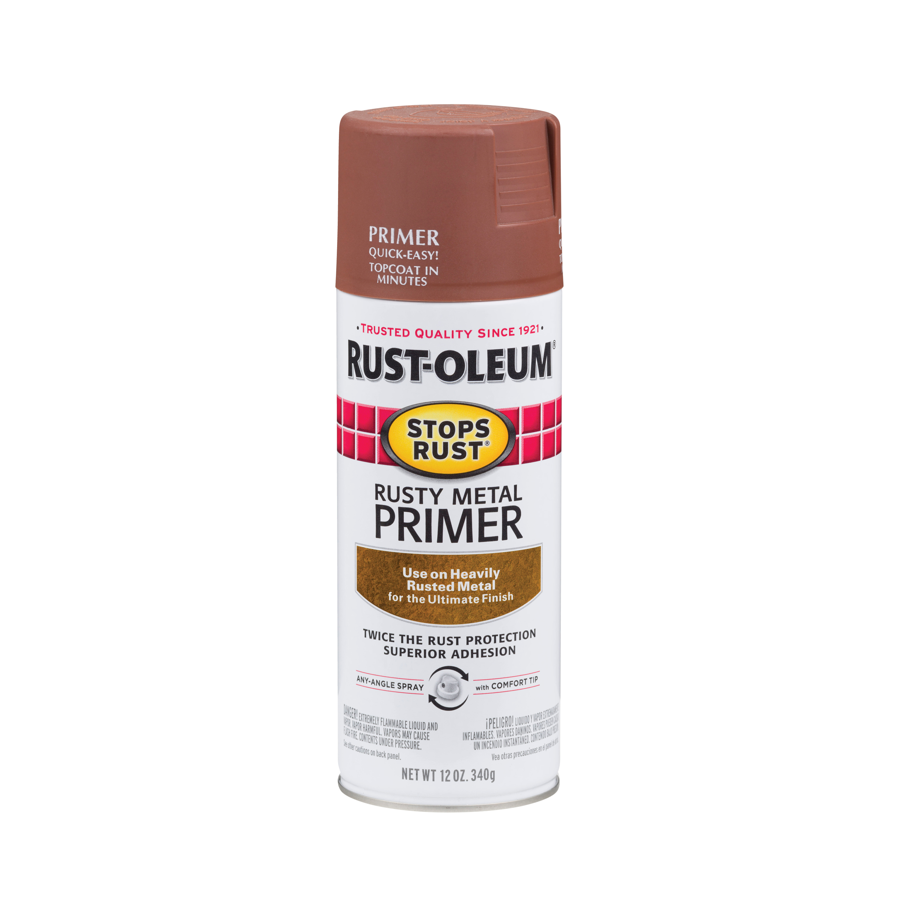 Rusty Metal Primer, Rust-Oleum Stops Rust Flat Spray Paint-7769830, 12 oz - image 3 of 13
