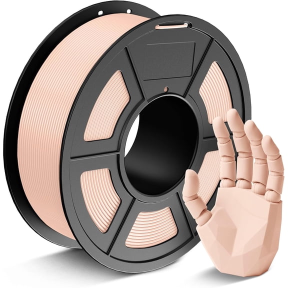 PLA 3D Printer Filament Beige 1.75mm 1.1KG Spool, High-Speed Printing up to 600mm/s, Extra 100g, Dimensional Accuracy  /- 0.02mm, Fit Most FDM Printers