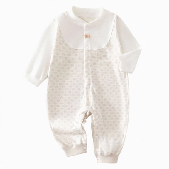 CAUYDY Preemie Girls Sleepers Baby Clothing Fall Winter Newborn Long Sleeve Romper Infant Girl Soft Pajamas Toddler Loungewear 0 3 6 9 Months 1T 2T Sizes 0-3 Months,Light Gray