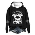thumbnail image 2 of EAUFUM Cow Hoodie for Women Graphic Pullover Cute Cow Print Cozy Hooded Sweatshirt Long Sleeve Lover Gift Top 1-14 Years Casual Holiday Clothes Daily Deals Ropa De NiñO, 2 of 3