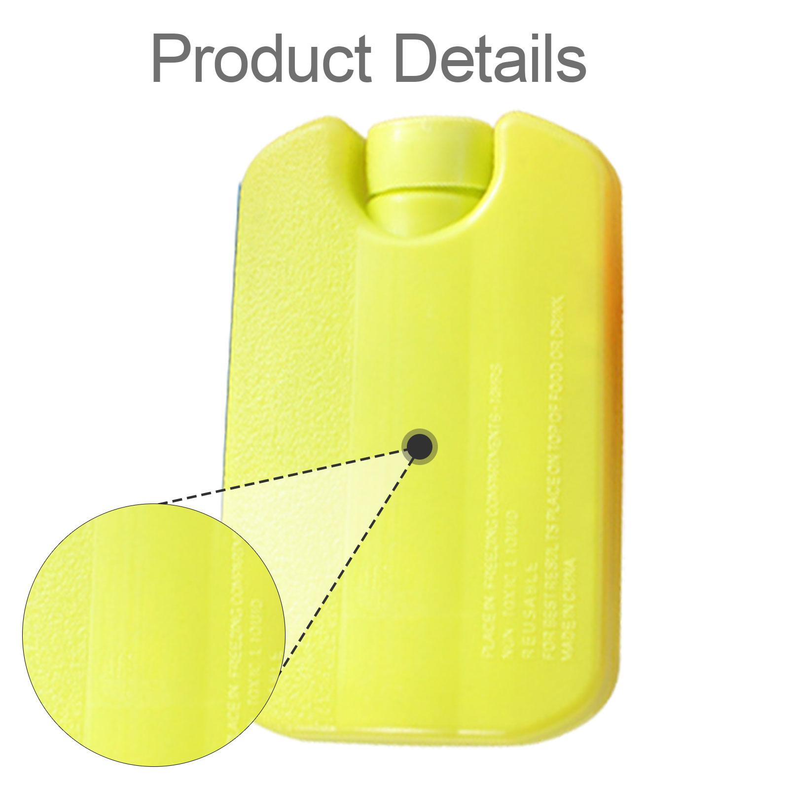 koolsoo 6 Pieces Ice Brick Pack Ice Cooler Blocks for Travel Cool Box Portable Space Saving Refreezable for Home Beach Picnic Fishing Yellow