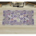 thumbnail image 1 of Floral Decorative Rug, Colorful Pastel Rounds with Exotic Tropical Leaves Summer Vibes Modern Look, Quality Carpet for Bedroom Dorm and Living Room, 6 Sizes, Violet and Cream, by Ambesonne, 1 of 1