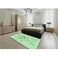thumbnail image 4 of Ahgly Company Indoor Square Patterned Mint Green Area Rugs, 3' Square, 4 of 6