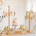 thumbnail image 3 of Nuptio Gold Candelabra for Wedding Decoration 5-Arms Floor Candlestick Holder 21", 3 of 6