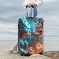 thumbnail image 7 of Fuzoiu Blue Dragon And White Tiger Print Suitcase Cover,Washable Luggage Covers for Suitcase,Elastic Luggage Protector Cover,Scratch Resistant Travel Suitcase Covers-Small, 7 of 7