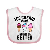 Inktastic Ice Cream Makes Everything Better Boys or Girls Baby Bib
