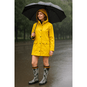 Women’s Forever Young Mid-Calf Rain Boots – Waterproof Rubber Boots with Adjustable Side Buckle – Durable Non-Slip Sole for Wet Weather, Gardening, Outdoor Work, and Everyday Wear