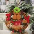 thumbnail image 2 of Corona de puerta de Navidad, corona de Navidad de ratán, corona de árbol colgante, corona de Santa muñeco de nieve, corona de alce, muñeco de peluche, decoración de corona Zhivalor WLJ-2480, 2 of 5