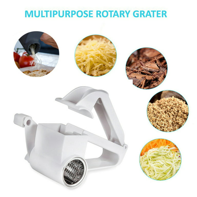 Rotary Cheese and Vegetable Grater Hand Crank Cheese Shredder Manual  Vegetable Slicer with Metal Handle (Green) KJ2207G 4.72x9.25(H)inch