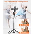thumbnail image 2 of 71” Auto Face Tracking Tripod for iPhone with Light,360° Rotating Phone Stand with Rechargeable Remote Control for TikTok Vlog Video Recording, Phone Tripod for Android Camera/GoPro/Ring Light, 2 of 7