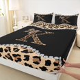 thumbnail image 3 of Castle Fairy Bowknot Letter Monogrammed K Full Size Sheets,Cheetah Print Bow Bed Sheets, 3 of 7