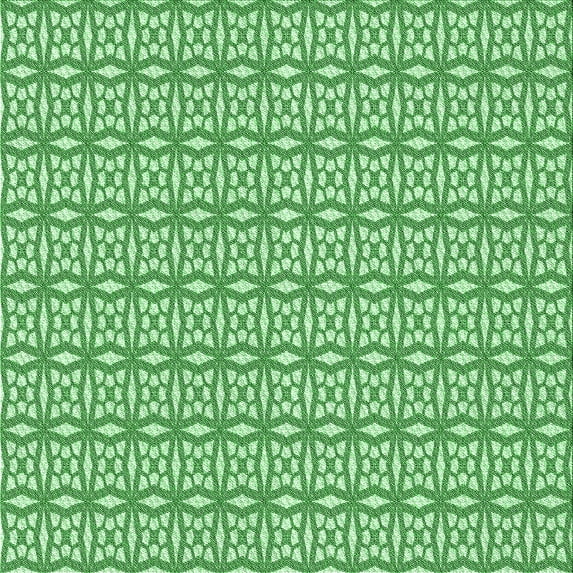 Ahgly Company Machine Washable Indoor Square Transitional Pastel Green Area Rugs, 5' Square