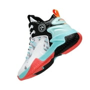 Kids Basketball Shoes Boys Sneakers Girls Trainers Comfort High Top Basketball Shoes for Boys(Little Kid/Big Kid) White Black