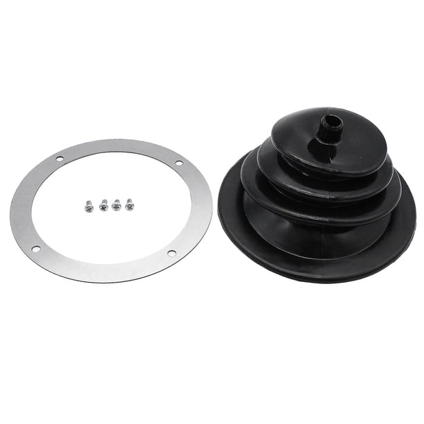 Compatible con la junta 1651 palanca de cambios pequeña redonda de goma negra de 5.250 pulgadas de placa redonda perilla de palanca de cambios