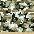 thumbnail image 2 of Ambesonne Abstract Fabric by the Yard Upholstery, Camo Style Shades, 1 Yard, Pale Caramel Tan Black, 2 of 5