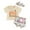 Beige, variant on Baby Girls Outfit Sets Spring Alphabet Bunny Print Shorts With Pompom Headband | 3 Piece Casual Streetwear,Beige,0-6 Months