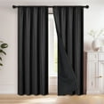 thumbnail image 6 of Light-Blocking Polyester Curtains | Rod Pocket | Sun-Blocking Heat-Insulating Soundproof for Living Room or Bedroom | Multiple Colors | 200x100cm | 1 Panel, 6 of 6
