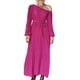 thumbnail image 5 of Vestido Largo, Vestido De Color Puro, Manga Farol, Casual, Un Hombro, Dobladillo Ancho Para Ir De Compras Para Niñas ANGGREK Otros, 5 of 7