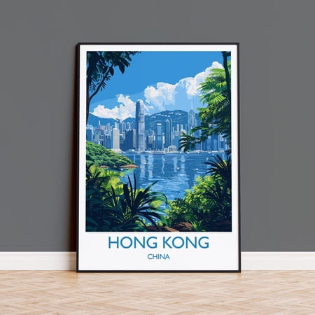 Hong Kong Travel Print Travel Poster Of Hong Kong Hong Kong Art Lovers Gift China Wall Art Gift