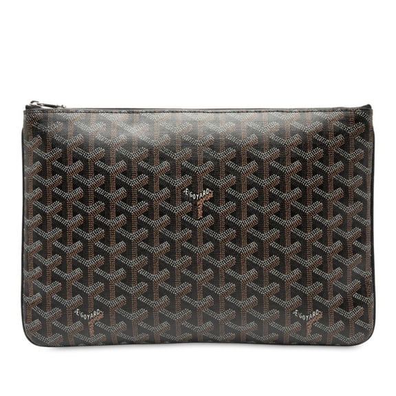Pre-Owned Goyard Senna MM Clutch Bag Brown White Women's GOYARD (Good)