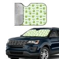 thumbnail image 4 of Fuzoiu Green Avocado Print Car Windshield Sun Shade,Block Uv Rays Sunshade,Foldable Front Window Sun Visor Protector for Car,SUV,Truck-Keep Vehicle Cool-Green Avocado, 4 of 8