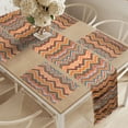 thumbnail image 2 of Ambesonne Colorful Table Runner & Placemats, Chevron Zig Zag, Placemat 4 pcs + Runner 16"x72", Multicolor, 2 of 2