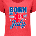 thumbnail image 4 of Inktastic Born on the 4th of July Women's Plus Size T-Shirt, 4 of 5