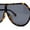 Tortoise Solid Black, variant on Flat Top Shield Geometric Racer Plastic Mobster Sunglasses Slate Black