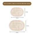 thumbnail image 3 of BNM Non-Slip Washable Bath Rug Set, 20" x 30", 24" x 36", Ivory, 3 of 8
