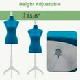 thumbnail image 5 of PayLessHere 63" Adjustable Female Mannequin - Wooden Tripod Stand, Blue Dress Form, 5 of 8