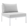 thumbnail image 6 of Modway Harmony 10-Piece  Sunbrella® Outdoor Patio Aluminum Sectional Sofa Set in White Gray, 6 of 10