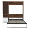 thumbnail image 4 of Harper & Bright Designs Full Size Murphy Bed Wall Bed with Cabinet, White, 4 of 9