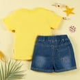 thumbnail image 4 of Jeccie Toddler Baby Boy Clothes Short Sleeve T Shirt Top Ripped Jeans Denim Shorts Summer Outfits 6-12 Months, 4 of 7