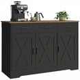thumbnail image 1 of HOMCOM Sideboard Buffet Cabinet, 43" Farmhouse Kitchen Cabinet, Black, 1 of 10