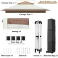 thumbnail image 5 of Pirecart 13' x 13' Outdoor Gazebo Instant Pop Up Canopy Tent with Netting, Metal Frame,Sandbags for Patio, Lawn, Party, Backyard, Garden, Beige, 5 of 8