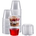 thumbnail image 1 of LAICAIW Portion Cups with Lids (5.5 Ounces, 100 Pack) | Disposable Plastic Cups for Meal Prep, Portion Control, Salad Dressing, & Medicine | Small Plastic Condiment Container, 1 of 5