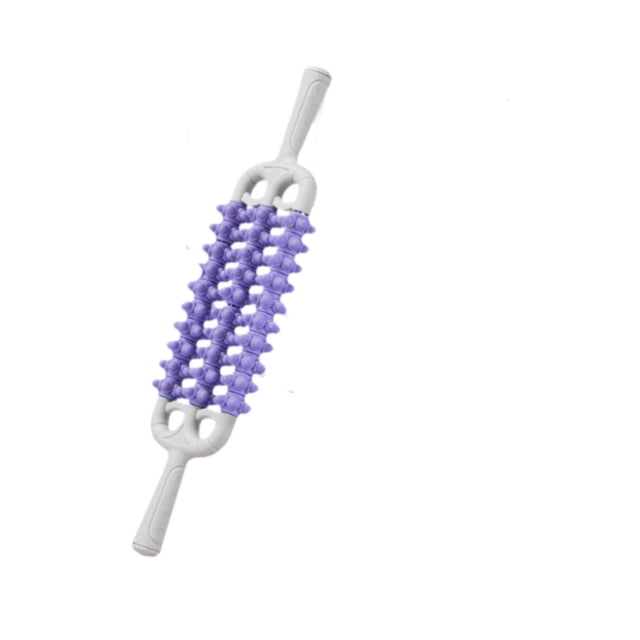 Rodillo de masaje para fascia, herramienta de masaje portátil y ligero para pantorrillas, tejido profundo para espalda, celulitis, piernas y cintura. Violeta