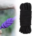thumbnail image 2 of Miulika Camping Clothesline Laundry Drying Line Paracord Multipurpose Braided Cotton Rope Washing Line Indoor for Boating RV Bathroom 10m Black, 2 of 9