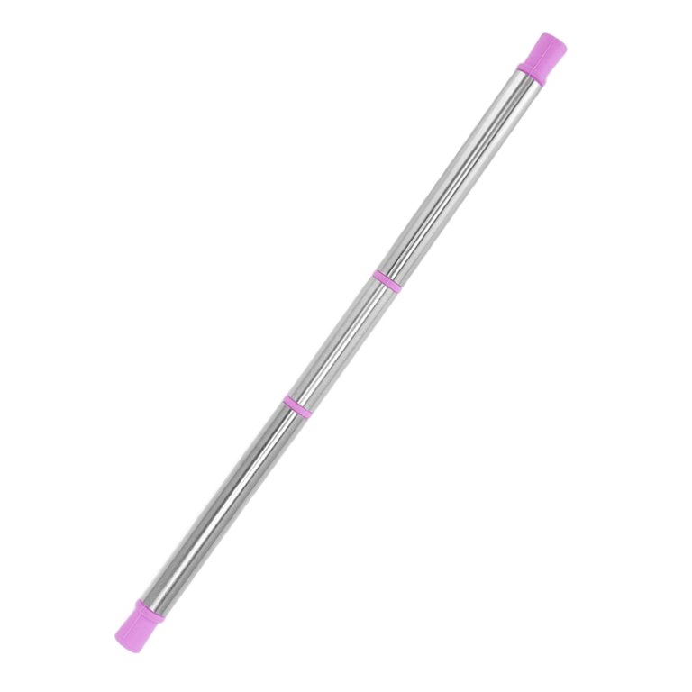 Foldable Straw, Strong Stretchability Straw Environmental Protection  Stainless Steel Portable Easy To Clean With Cleaning Brush For Office Purple