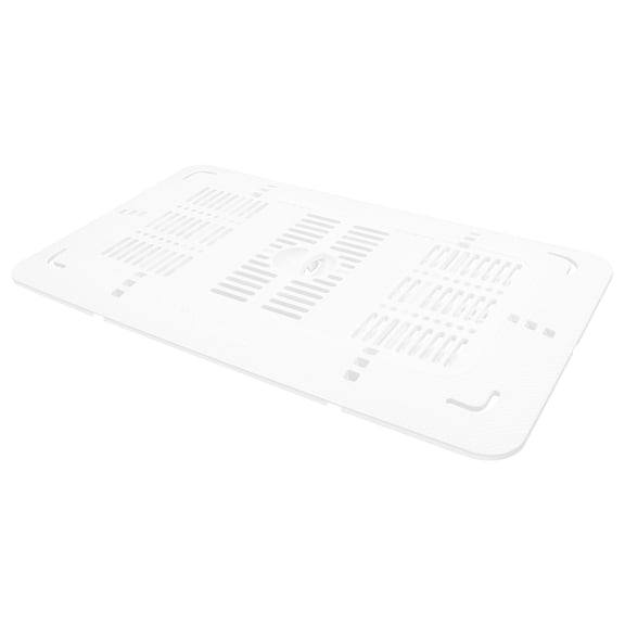 OUNONA Bathroom t Toilet Lid Cover in White ABS Plastic with Airflow Holes and Easy Installation
