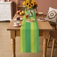 thumbnail image 2 of Green Orange Vertical Striped Table Runner 90 Inches, Modern Color Ombre Bed Runner Dresser Scarves Tabletop for Indoor Outdoor Parties/Ceremony/Banquet, 13" x 90", 2 of 9